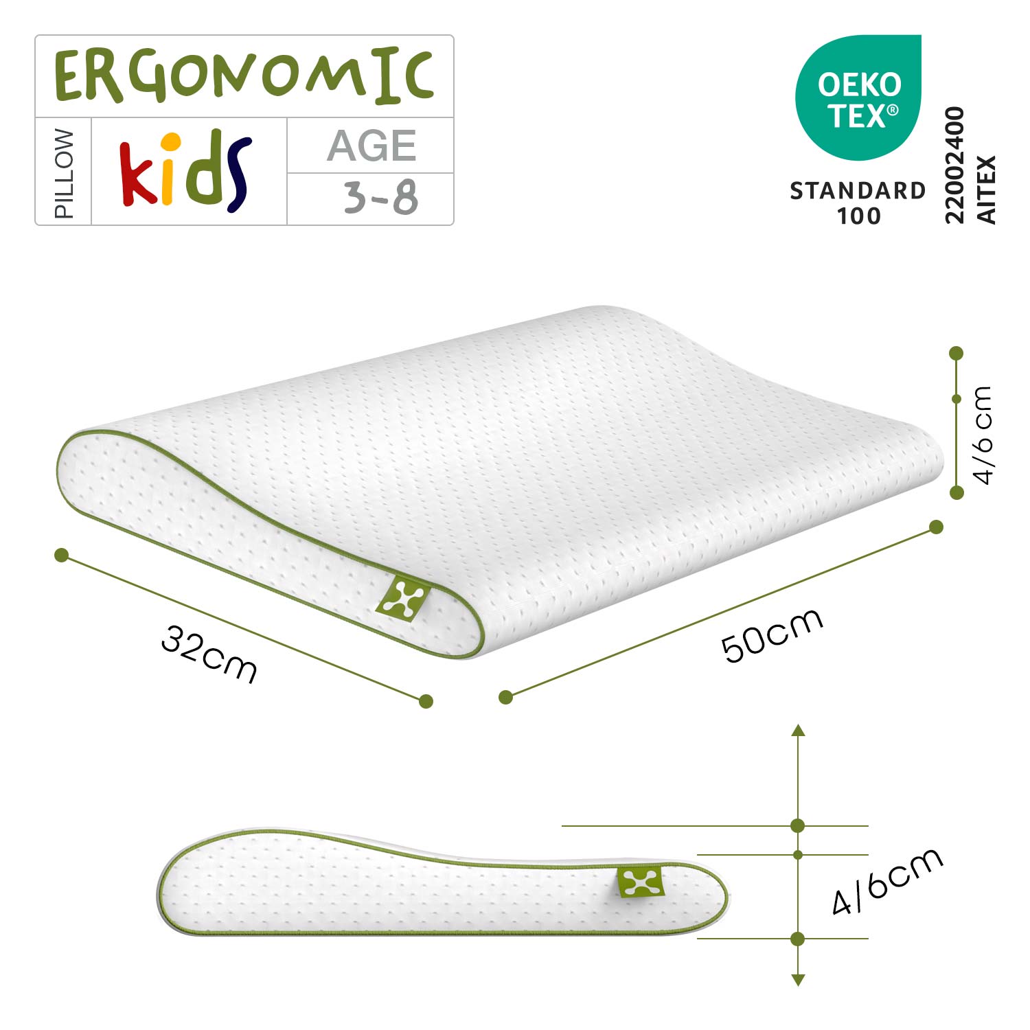 <tc>PILLOW</tc> <tc>ERGONOMIC</tc> smart® KIDS