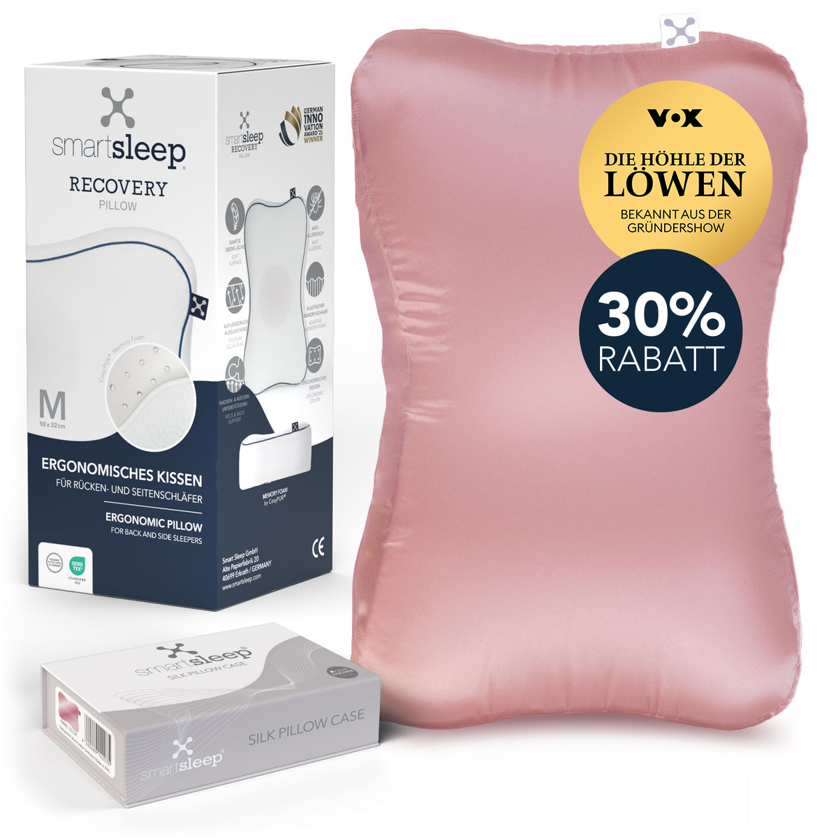 Recovery Pillow Bundle + 1 Seidenbezüge
