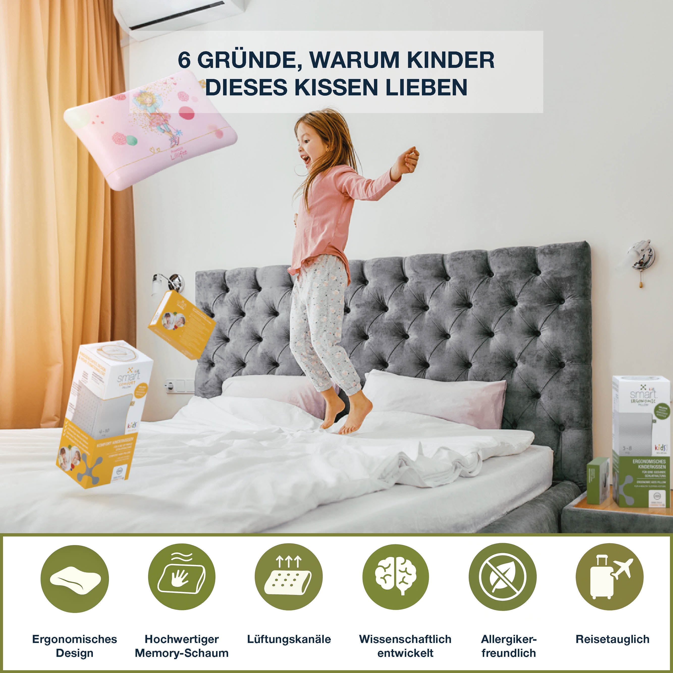 <tc>smart</tc>® <tc>KIDS ERGONOMIC PILLOW</tc>