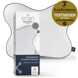 smart® Relieve Pillow, großes ergonomisches Schmetterling Kissen aus Memory-Schaum zur Entlastung der Halswirbelsäule für Rückenschläfer und Seitenschläfer und eine entspannte Schlafhaltung.