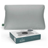 smart® Ergonomic Pillow Case, weicher Kissenbezug aus Baumwolle passgenau für das ergonomische Nackenstütz-Kopfkissen smart® Ergonomic Pillow in der Farbe Grau