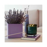 Glas Aromatherapie-Kerze von Ozoi im Duft Lavender mit Lavendel zum Beruhigen und Entspannen vor dem Schlaf, Praemie und Geschenk im smartsleep® Club Treueprogramm